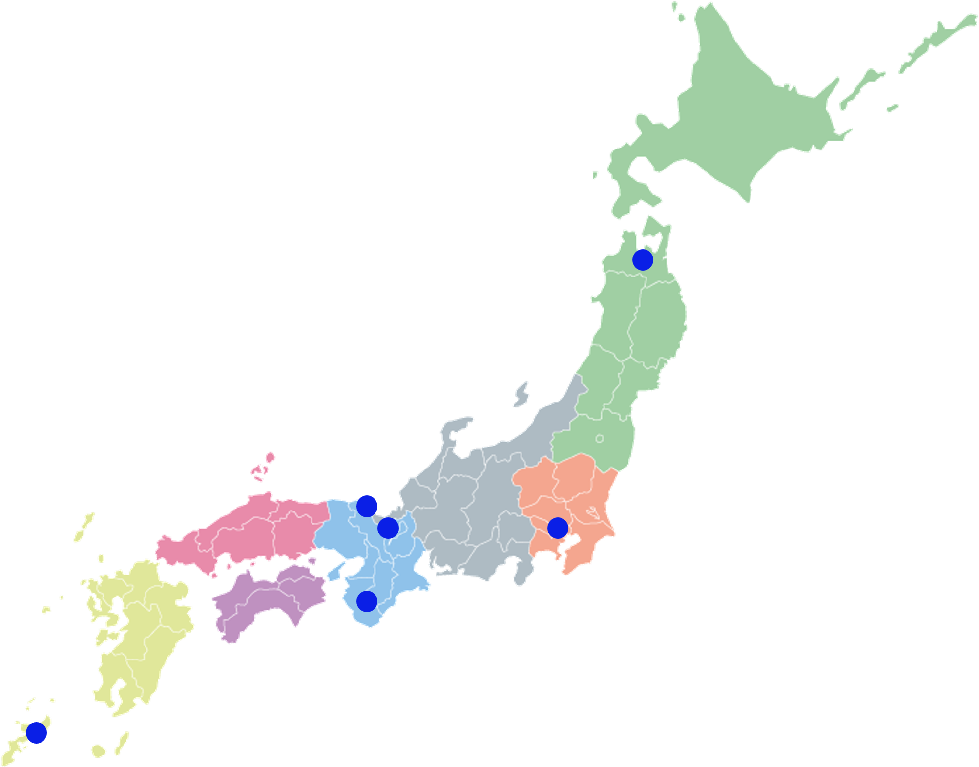日本地図（クリックで弘前の説明へ）